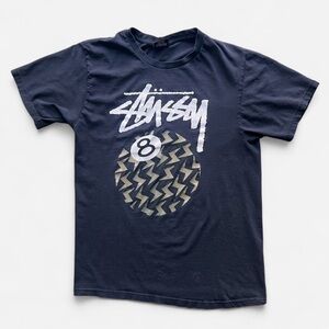 Y2K Stussy 8-Ball Bolt Lighting Tee Mens Size Medium